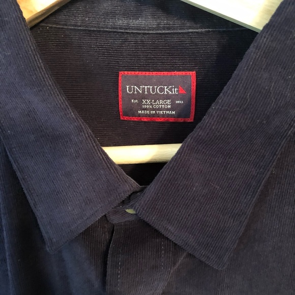 Two Men’s UNTUCKit XXL buttondown shirts grey/Navy - Picture 6 of 7
